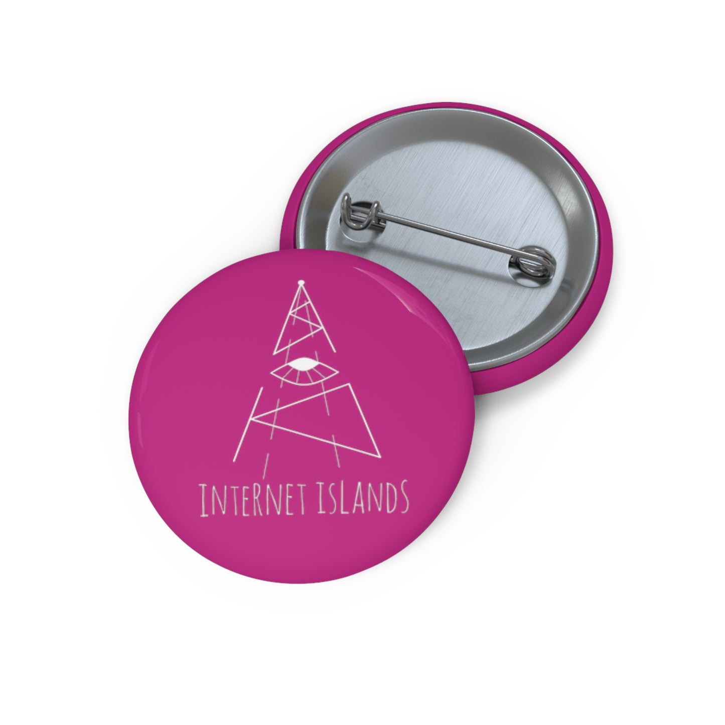 Internet Islands Pin - Button (PINK)