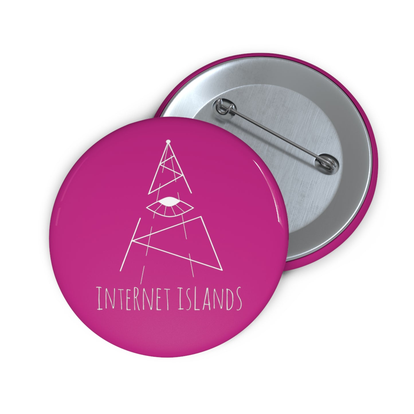 Internet Islands Pin - Button (PINK)