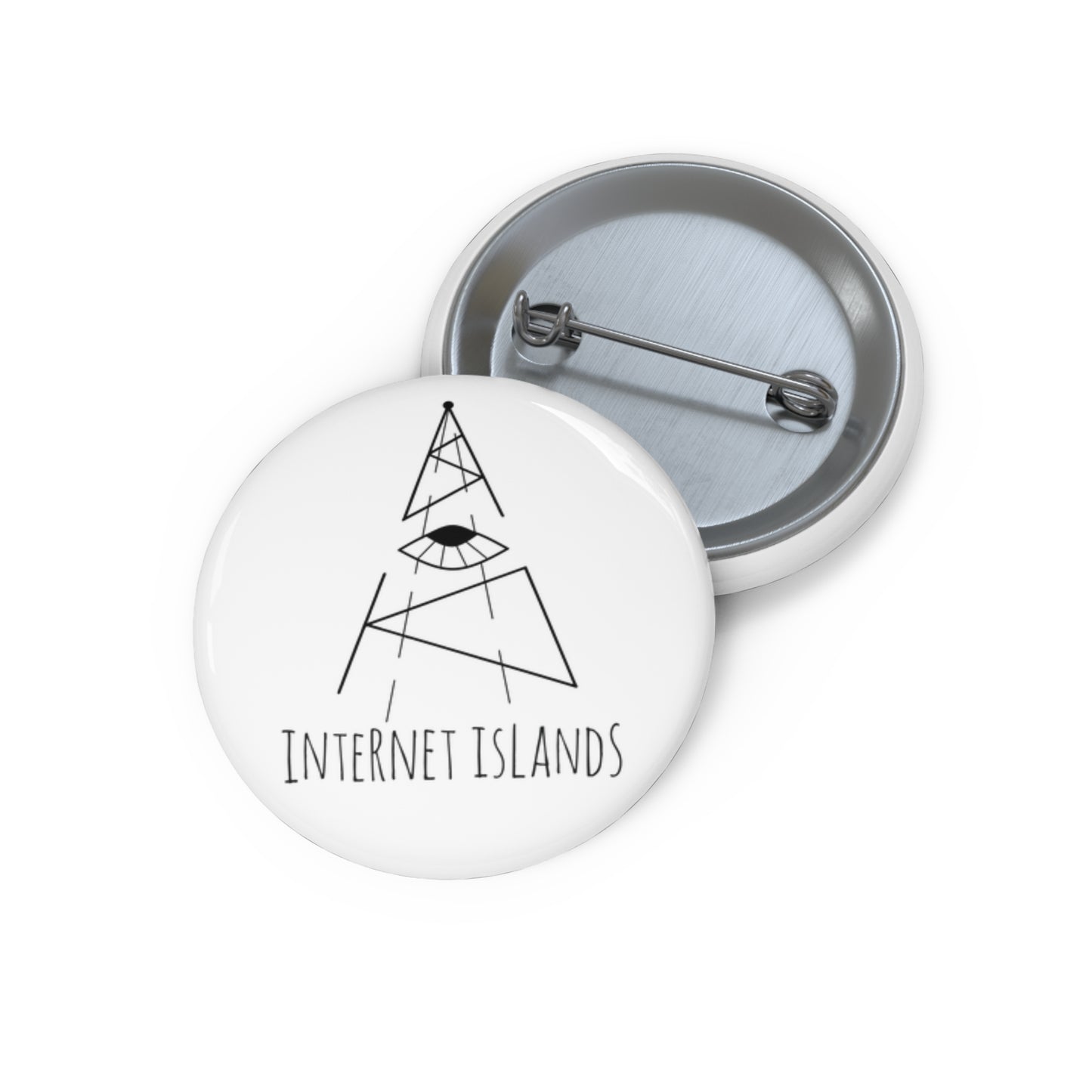 Internet Islands Pin - Button (WHITE)