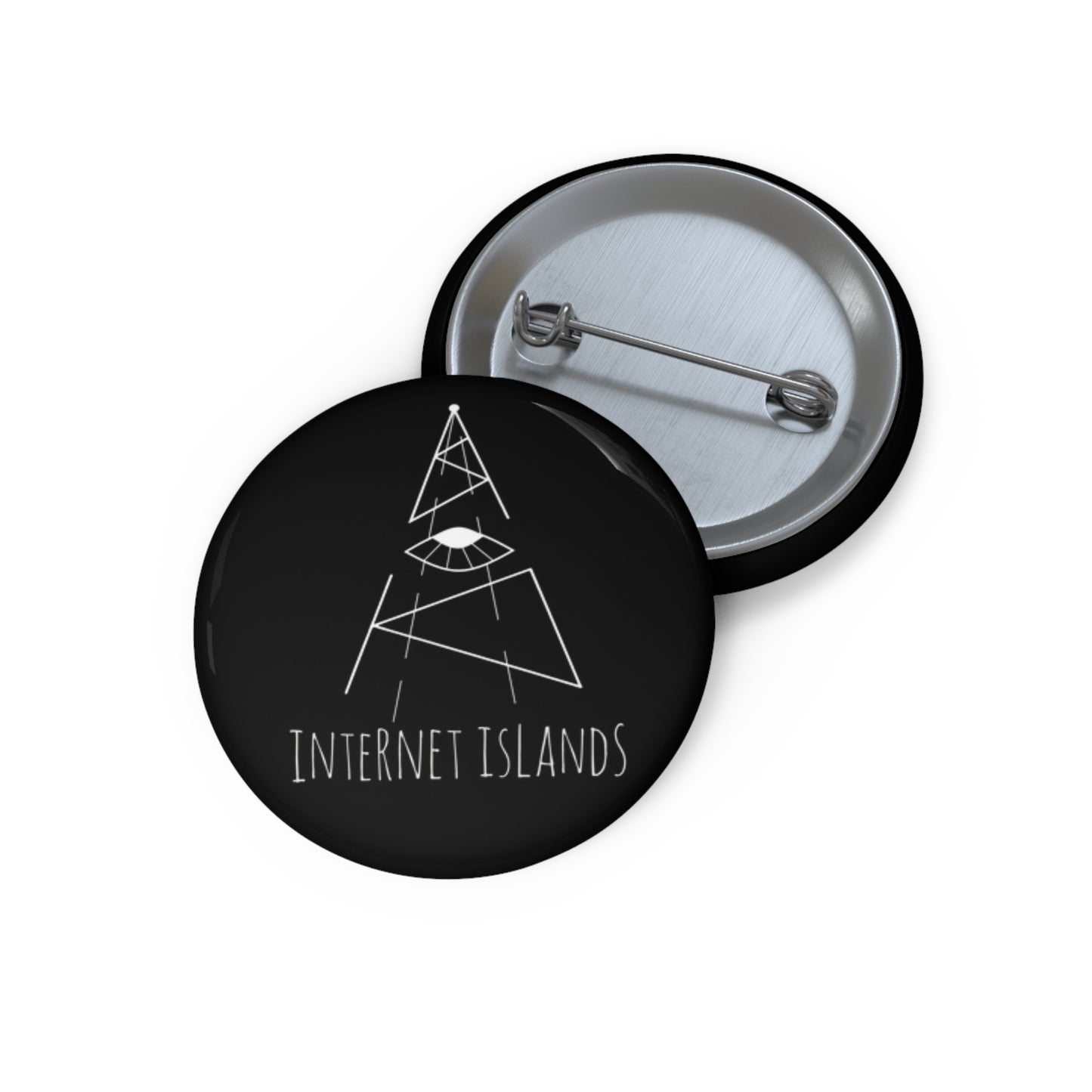 Internet Islands Pin - Button (BLACK)
