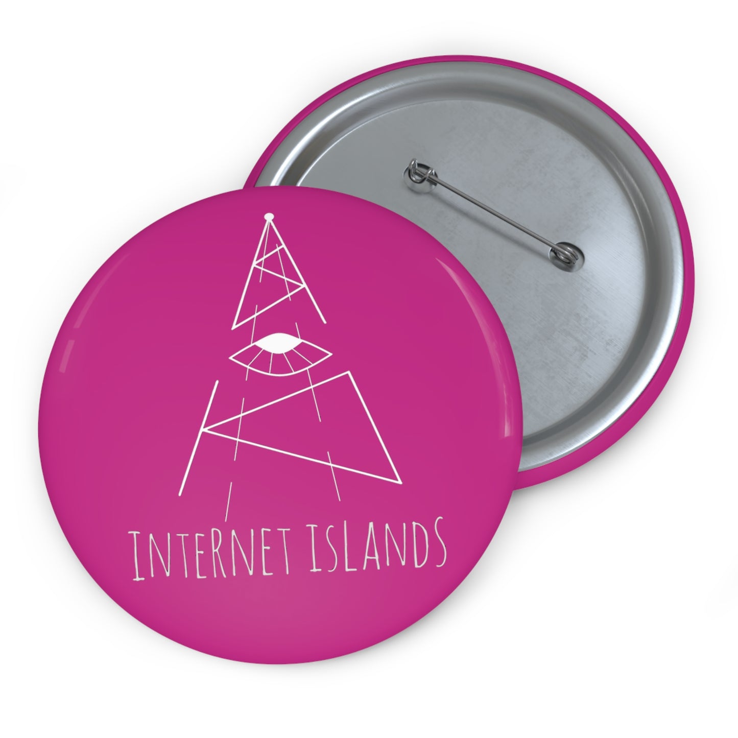 Internet Islands Pin - Button (PINK)